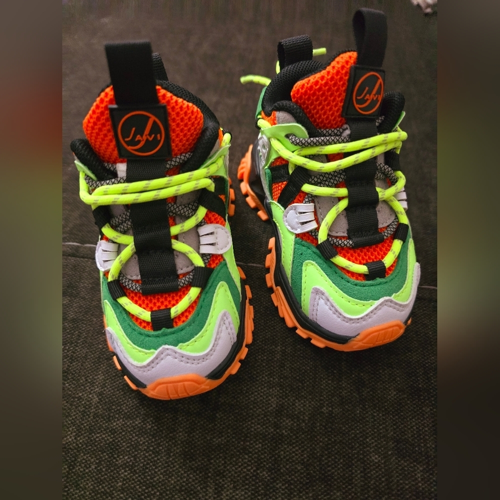 Vibrant Kids Sneakers with Neon Accents